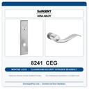 Sargent 8241 CEG Trim Classroom Security Intruder Deadbolt Mortise Lockset | LA Keyway, Grade 1 Commercial