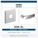 Sargent 8249 EL Trim Security Deadbolt Mortise Lockset | LA Keyway, Grade 1 Commercial