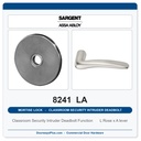 Sargent 8241 LA Trim Classroom Security Intruder Deadbolt Mortise Lockset | LA Keyway, Grade 1 Commercial