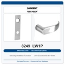 Sargent 8249 LW1P Trim Security Deadbolt Mortise Lockset | LA Keyway, Grade 1 Commercial