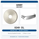Sargent 8249 OL Trim Security Deadbolt Mortise Lockset | LA Keyway, Grade 1 Commercial