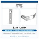Sargent 8241 LW1P Trim Classroom Security Intruder Deadbolt Mortise Lockset | LA Keyway, Grade 1 Commercial