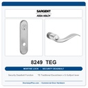 Sargent 8249 TEG Trim Security Deadbolt Mortise Lockset | LA Keyway, Grade 1 Commercial