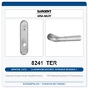 Sargent 8241 TER Trim Classroom Security Intruder Deadbolt Mortise Lockset | LA Keyway, Grade 1 Commercial
