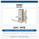 Sargent 8241 WTB Trim Classroom Security Intruder Deadbolt Mortise Lockset | LA Keyway, Grade 1 Commercial
