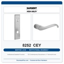 Sargent 8252 CEY Trim Institutional Deadbolt Mortise Lockset | LA Keyway, Grade 1 Commercial