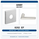 Sargent 8252 EF Trim Institutional Deadbolt Mortise Lockset | LA Keyway, Grade 1 Commercial