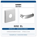 Sargent 8252 EL Trim Institutional Deadbolt Mortise Lockset | LA Keyway, Grade 1 Commercial