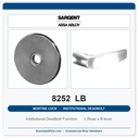 Sargent 8252 LB Trim Institutional Deadbolt Mortise Lockset | LA Keyway, Grade 1 Commercial