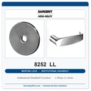 Sargent 8252 LL Trim Institutional Deadbolt Mortise Lockset | LA Keyway, Grade 1 Commercial