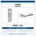 Sargent 8252 LSJ Trim Institutional Deadbolt Mortise Lockset | LA Keyway, Grade 1 Commercial