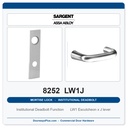Sargent 8252 LW1J Trim Institutional Deadbolt Mortise Lockset | LA Keyway, Grade 1 Commercial