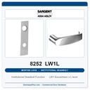 Sargent 8252 LW1L Trim Institutional Deadbolt Mortise Lockset | LA Keyway, Grade 1 Commercial