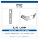 Sargent 8252 LW1P Trim Institutional Deadbolt Mortise Lockset | LA Keyway, Grade 1 Commercial