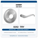 Sargent 8252 TRY Trim Institutional Deadbolt Mortise Lockset | LA Keyway, Grade 1 Commercial