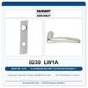 Sargent 8239 LW1A Trim Classroom Security Intruder Deadbolt Mortise Lockset | LA Keyway, Grade 1 Commercial