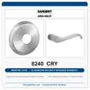 Sargent 8240 CRY Trim Classroom Security Intruder Deadbolt Mortise Lockset | LA Keyway, Grade 1 Commercial