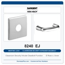 Sargent 8240 EJ Trim Classroom Security Intruder Deadbolt Mortise Lockset | LA Keyway, Grade 1 Commercial