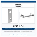 Sargent 8240 LSJ Trim Classroom Security Intruder Deadbolt Mortise Lockset | LA Keyway, Grade 1 Commercial