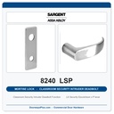 Sargent 8240 LSP Trim Classroom Security Intruder Deadbolt Mortise Lockset | LA Keyway, Grade 1 Commercial
