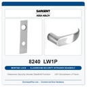 Sargent 8240 LW1P Trim Classroom Security Intruder Deadbolt Mortise Lockset | LA Keyway, Grade 1 Commercial