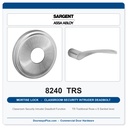 Sargent 8240 TRS Trim Classroom Security Intruder Deadbolt Mortise Lockset | LA Keyway, Grade 1 Commercial