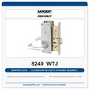 Sargent 8240 WTJ Trim Classroom Security Intruder Deadbolt Mortise Lockset | LA Keyway, Grade 1 Commercial