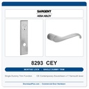 Sargent 8293 CEY Trim Mortise Single Dummy Trim | Grade 1 Commercial