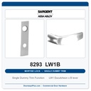 Sargent 8293 LW1B Trim Mortise Single Dummy Trim | Grade 1 Commercial
