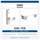Sargent 8265 FEB Trim Mortise Privacy Latchset | Grade 1 Commercial