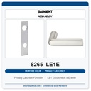 Sargent 8265 LE1E Trim Mortise Privacy Latchset | Grade 1 Commercial
