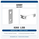 Sargent 8265 LSB Trim Mortise Privacy Latchset | Grade 1 Commercial