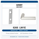Sargent 8265 LW1E Trim Mortise Privacy Latchset | Grade 1 Commercial