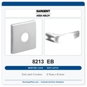Sargent 8213 EB Trim Exit Latch Mortise Latchset | Grade 1 Commercial