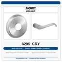 Sargent 8295 CRY Trim Mortise Single Dummy Trim w/Lockbody | Grade 1 Commercial