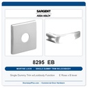Sargent 8295 EB Trim Mortise Single Dummy Trim w/Lockbody | Grade 1 Commercial