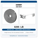 Sargent 8295 LB Trim Mortise Single Dummy Trim w/Lockbody | Grade 1 Commercial