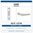 Sargent 8215 LE1W Trim Passage or Closet Mortise Latchset | Grade 1 Commercial
