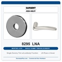 Sargent 8295 LNA Trim Mortise Single Dummy Trim w/Lockbody | Grade 1 Commercial