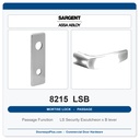 Sargent 8215 LSB Trim Passage or Closet Mortise Latchset | Grade 1 Commercial