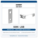 Sargent 8295 LSB Trim Mortise Single Dummy Trim w/Lockbody | Grade 1 Commercial