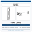 Sargent 8295 LW1B Trim Mortise Single Dummy Trim w/Lockbody | Grade 1 Commercial