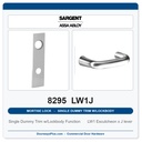Sargent 8295 LW1J Trim Mortise Single Dummy Trim w/Lockbody | Grade 1 Commercial