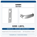 Sargent 8295 LW1L Trim Mortise Single Dummy Trim w/Lockbody | Grade 1 Commercial