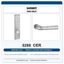 Sargent 8266 CER Trim Mortise Privacy Latchset with Deadbolt | Grade 1 Commercial