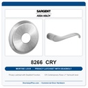 Sargent 8266 CRY Trim Mortise Privacy Latchset with Deadbolt | Grade 1 Commercial
