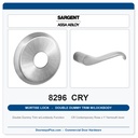 Sargent 8296 CRY Trim Mortise Double Dummy Trim w/Lockbody | Grade 1 Commercial