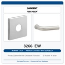 Sargent 8266 EW Trim Mortise Privacy Latchset with Deadbolt | Grade 1 Commercial