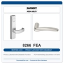Sargent 8266 FEA Trim Mortise Privacy Latchset with Deadbolt | Grade 1 Commercial
