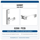 Sargent 8266 FEB Trim Mortise Privacy Latchset with Deadbolt | Grade 1 Commercial